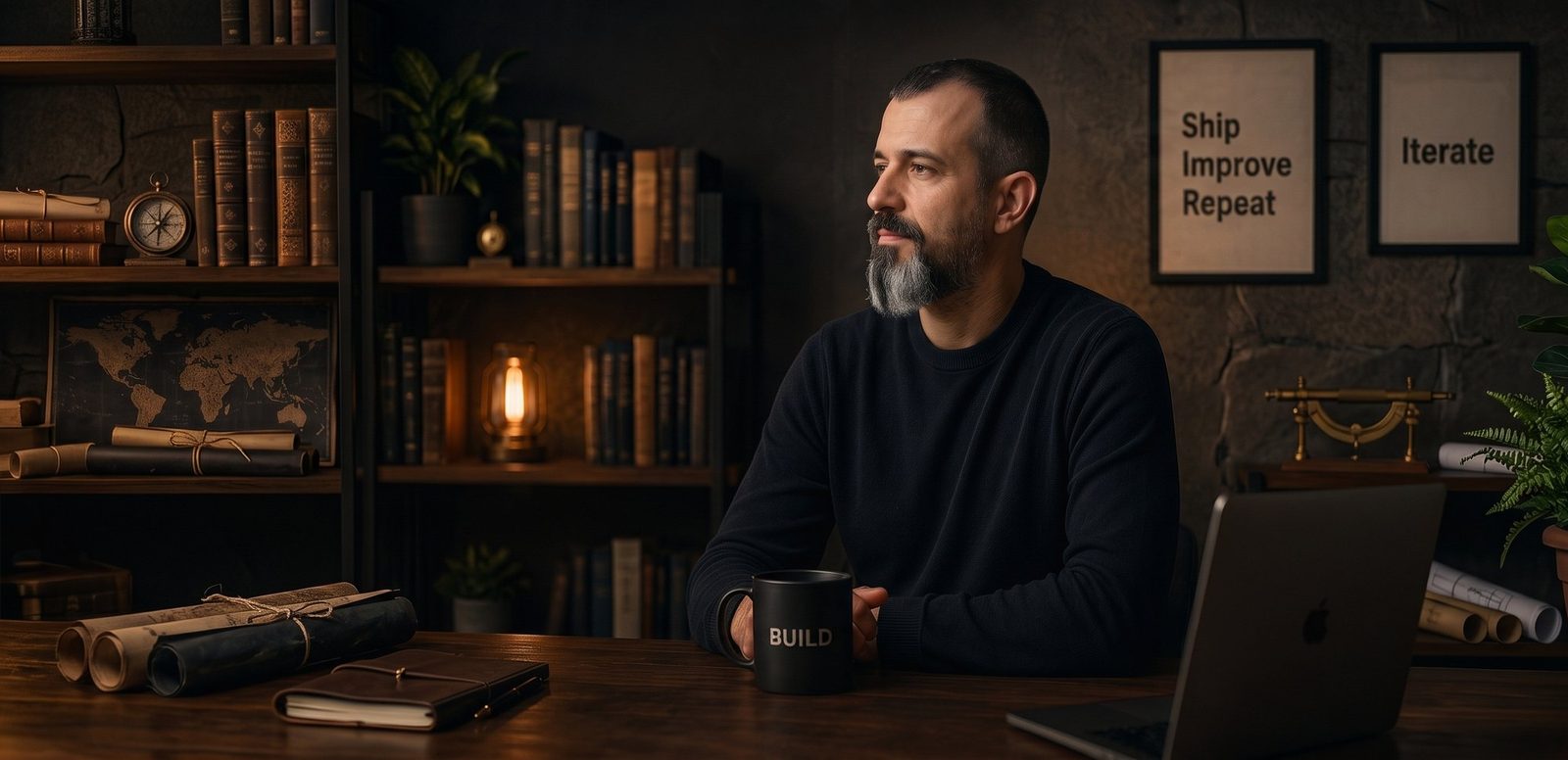 Serdar Doğrubakar at his desk