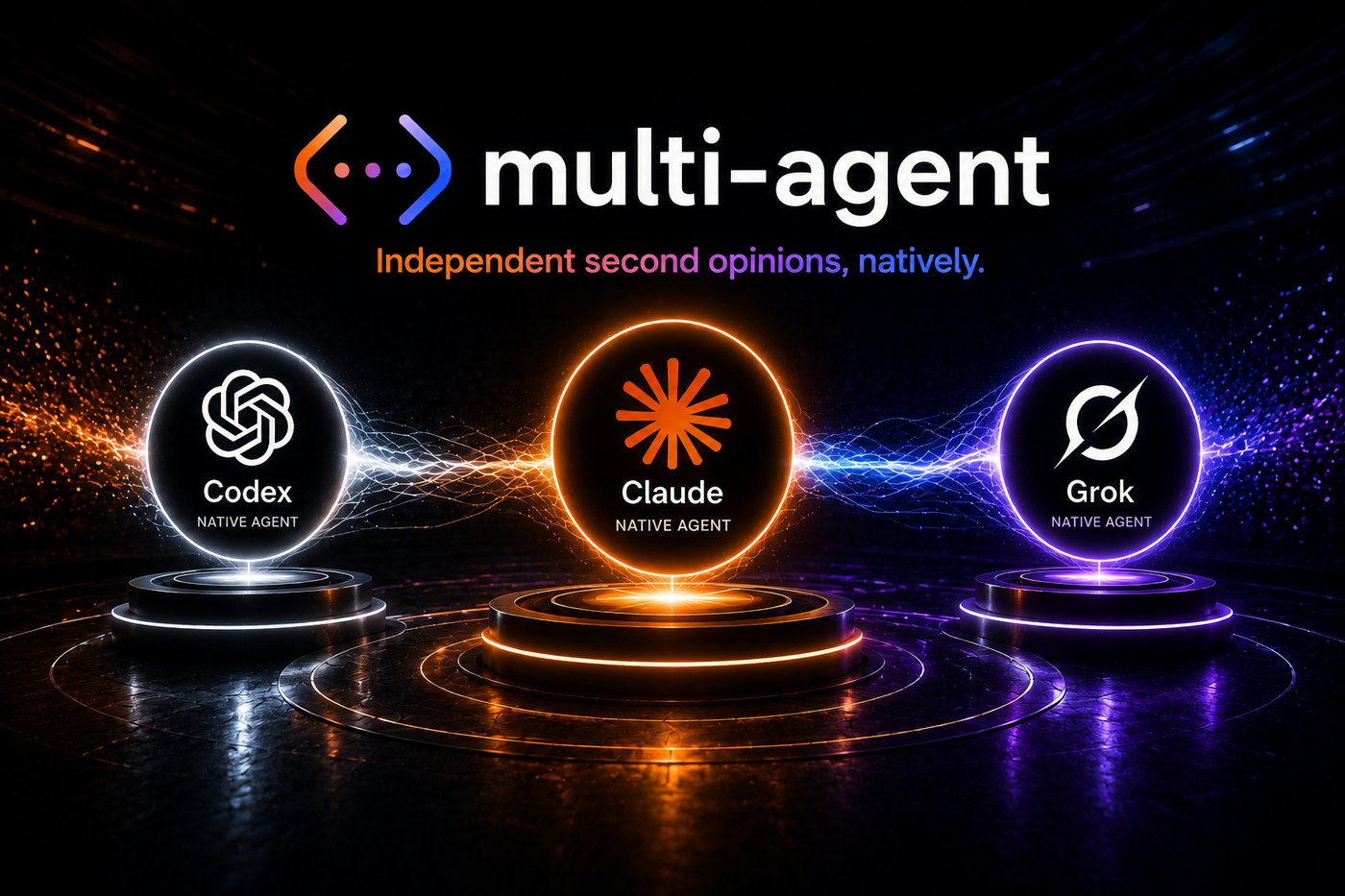 multi-agent: Independent second opinions, natively.